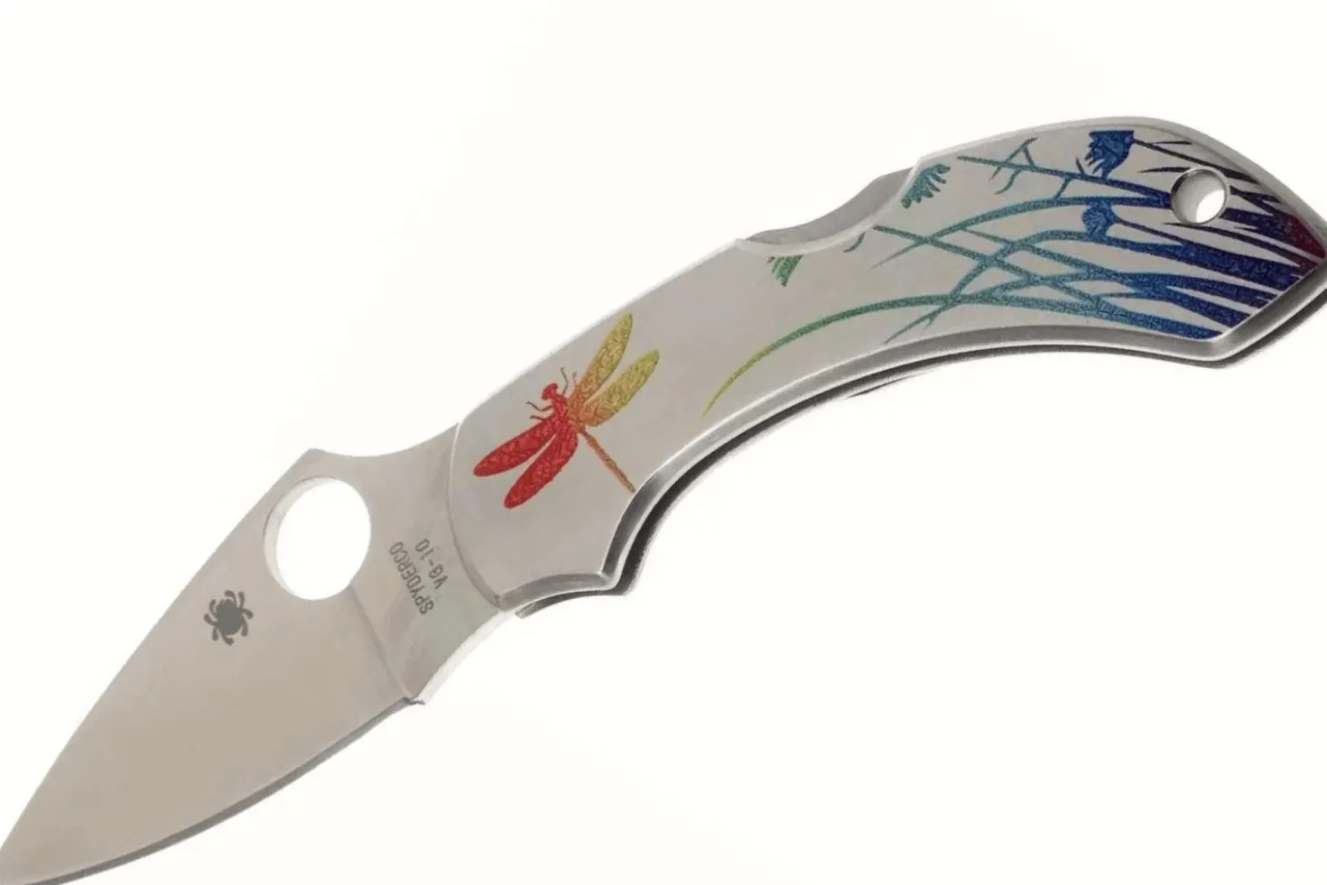 Couteau pliant Spyderco DragonFly 2 Tattoo C28PT manche en acier inox 8,1cm