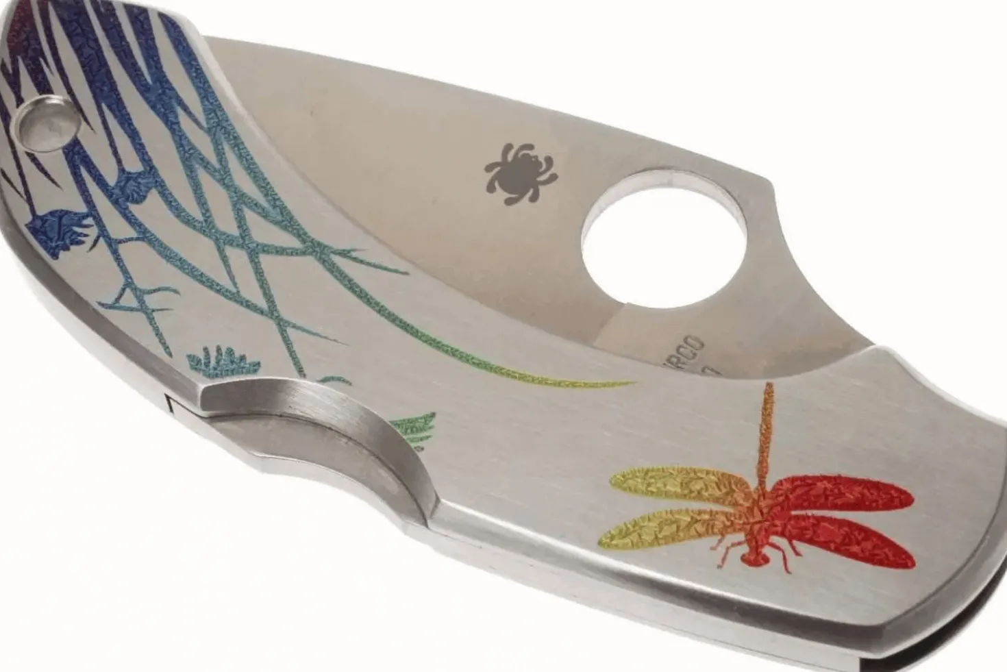 Couteau pliant Spyderco DragonFly 2 Tattoo C28PT manche en acier inox 8,1cm