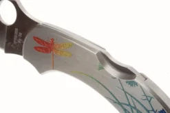 Couteau pliant Spyderco DragonFly 2 Tattoo C28PT manche en acier inox 8,1cm