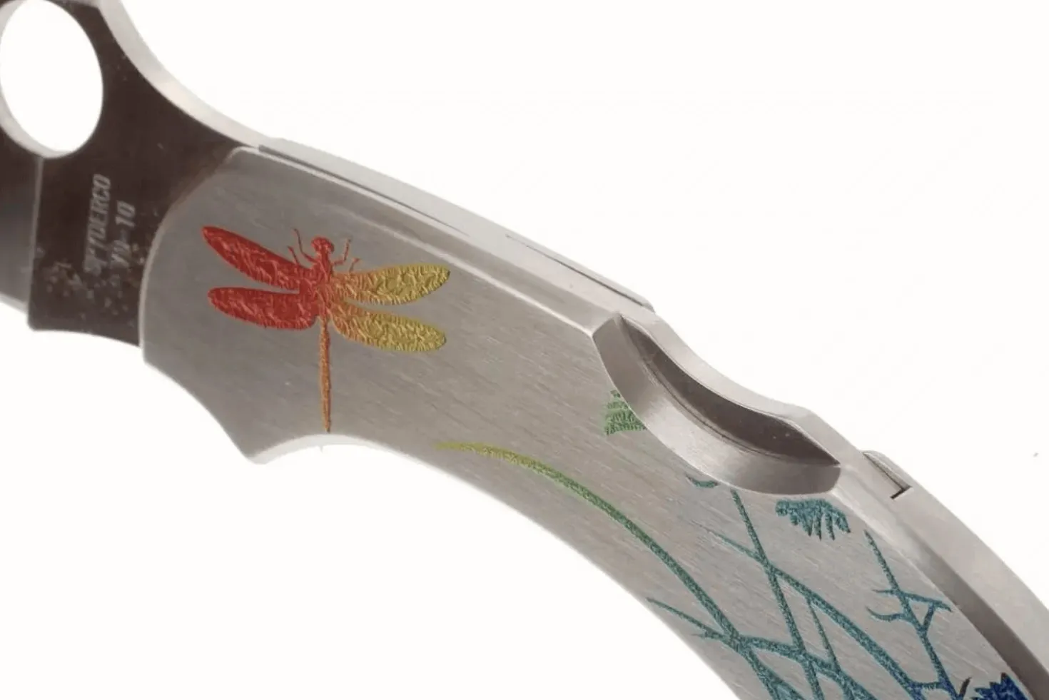 Couteau pliant Spyderco DragonFly 2 Tattoo C28PT manche en acier inox 8,1cm