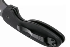 Couteau pliant Spyderco Efficient C216GPSBBK manche en G10 lame semi dentée noire 10,4cm