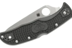 Couteau pliant Spyderco Endela lame dentée C243SBK manche en nylon/fibre de verre noir 11,9cm