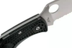 Couteau pliant Spyderco Endura 4 C10FSWCBK Wharncliffe denté nylon/fibre de verre noir 12,6cm