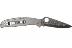 Couteau pliant Spyderco Endura 4 Titanium Damas C10TIPD manche en titane 12,5cm + étui
