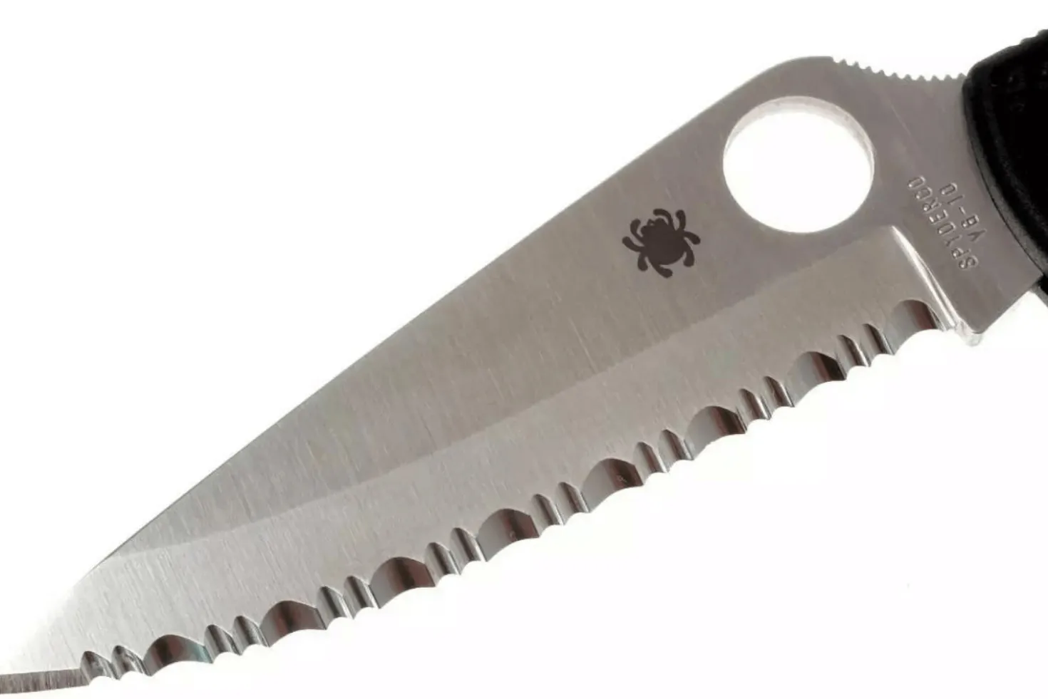 Couteau pliant Spyderco Endura 4 C10SBK double dentelure nylon/fibre de verre noir 12,6cm