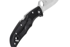Couteau pliant Spyderco Endura 4 C10SBK double dentelure nylon/fibre de verre noir 12,6cm