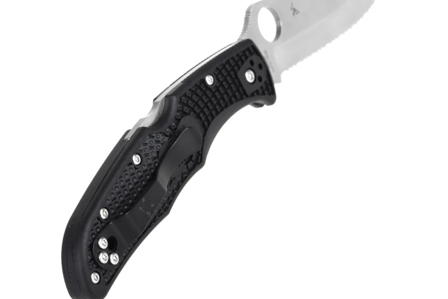 Couteau pliant Spyderco Endura 4 C10SBK double dentelure nylon/fibre de verre noir 12,6cm