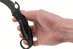 Couteau pliant Spyderco Karahawk C170GBBKP manche en G10 tout noir 11,4cm