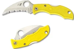 Couteau pliant Spyderco Ladybug 3 LYLS3HB Hawkbill manche en nylon/fibre de verre jaune 6,2cm