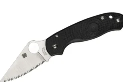 Couteau pliant Spyderco Para 3 C223SBK lame dentée manche en nylon/fibre de verre 10,9cm
