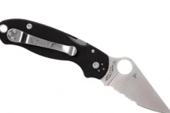 Couteau pliant Spyderco Para 3 C223GPS lame semi-dentée manche en G10 10,9cm