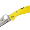 Couteau pliant Spyderco Salt 2 C88SYL2 à lame dentée manche en nylon/fibre de verre 10,8cm
