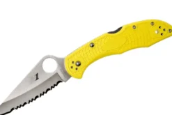 Couteau pliant Spyderco Salt 2 C88SYL2 à lame dentée manche en nylon/fibre de verre 10,8cm
