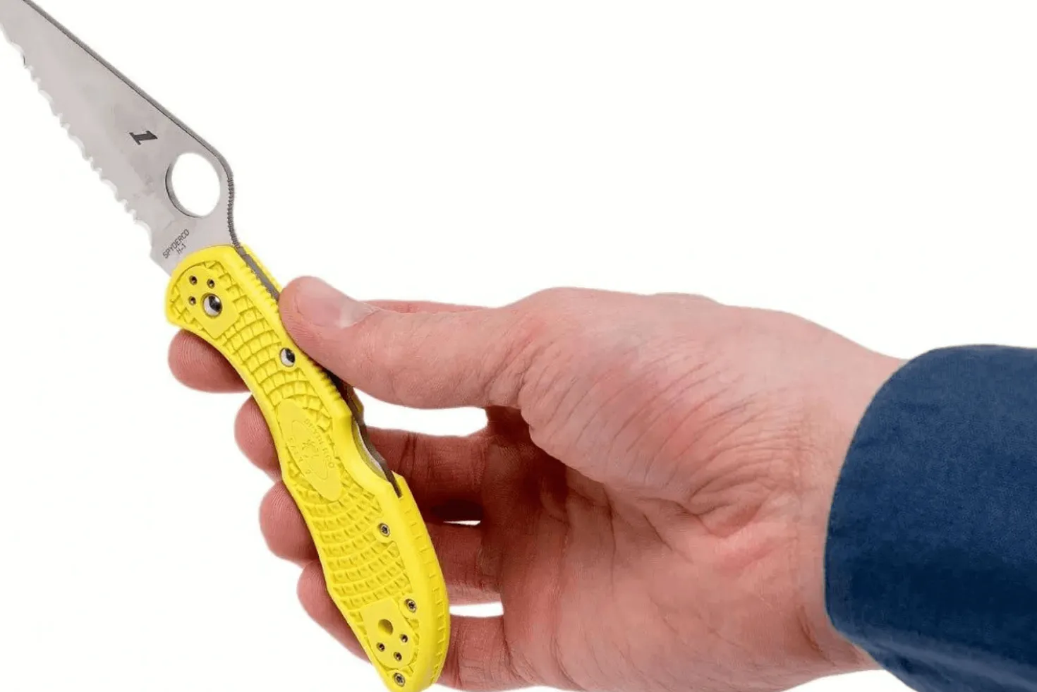 Couteau pliant Spyderco Salt 2 C88SYL2 à lame dentée manche en nylon/fibre de verre 10,8cm