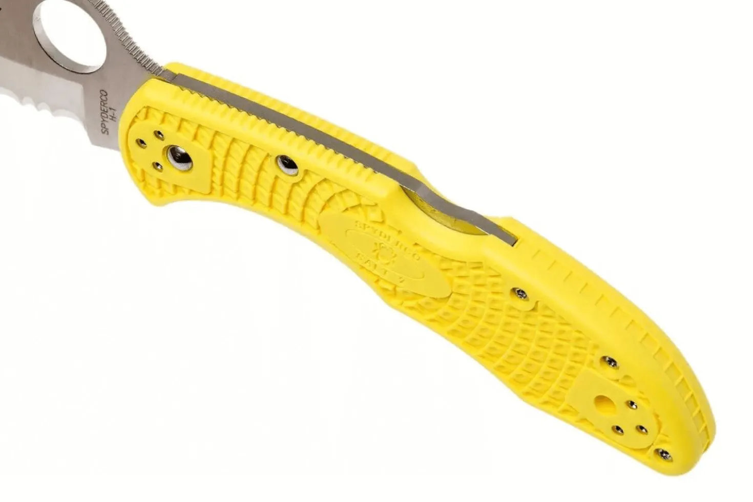 Couteau pliant Spyderco Salt 2 C88SYL2 à lame dentée manche en nylon/fibre de verre 10,8cm