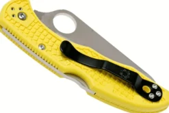 Couteau pliant Spyderco Salt 2 C88PYL2 manche en nylon/fibre de verre jaune 10,8cm