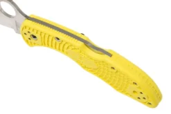 Couteau pliant Spyderco Salt 2 C88PYL2 manche en nylon/fibre de verre jaune 10,8cm