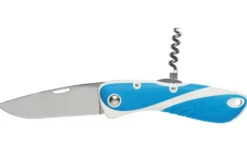 Couteau pliant Wichard Aquaterra 10156 manche bleu avec tire-bouchon