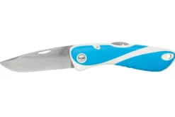Couteau pliant Wichard Aquaterra 10156 manche bleu avec tire-bouchon