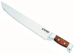 Couteau à poisson denté Au Nain 2 mitres inox manche kotibé 33 cm