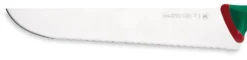 Couteau à poisson professionnel SANELLI Premana lame dentelée 33cm manche vert