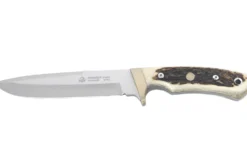 Couteau Puma IP Mountain 320114 lame 14,5cm manche bois de cerf + étui en cuir