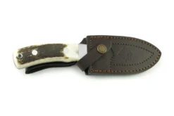 Couteau Puma IP Schwarzwild 338212 lame guthook 12cm manche bois de cerf + étui en cuir