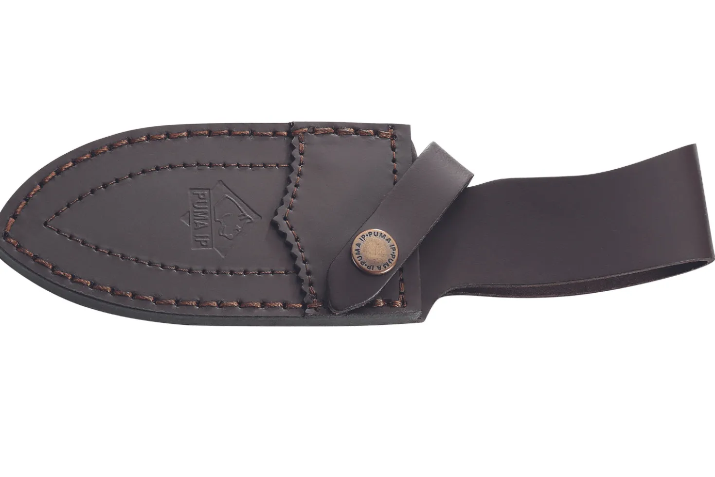 Couteau Puma IP Schwarzwild 338212 lame guthook 12cm manche bois de cerf + étui en cuir