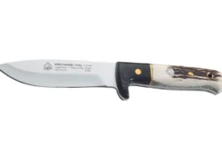 Couteau Puma IP Wildmeister Stag 366212 lame 11,8cm manche bois de cerf/micarta + étui en cuir