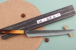 Couteau sakimaru takohiki japonais artisanal Sakai Takayuki Homura Guren 30cm