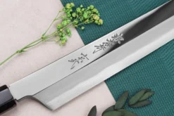 Couteau sakimaru yanagiba 30cm japonais artisanal Sakai Takayuki Genbu
