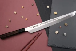 Couteau sakimaru yanagiba 30cm japonais artisanal Sakai Takayuki Honyaki Shoryu VG10