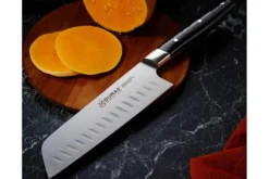 Couteau santoku alvéolé 18cm 32 Dumas Signature manche en micarta