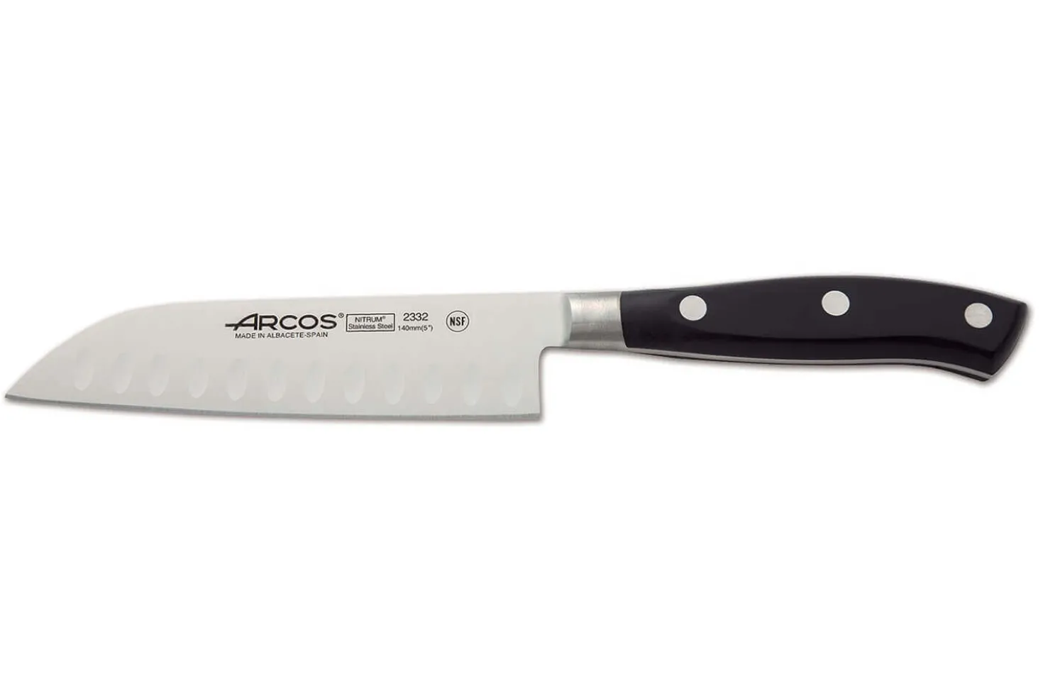Couteau Santoku alvéolé Riviera Arcos forgé lame 14cm