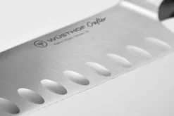 Couteau santoku alvéolé Wüsthof Crafter forgé 17cm en chêne fumé