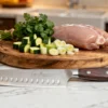 Couteau santoku 17cm Guillaume Leonard Cuistot en acier inoxydable et bois de santal rouge
