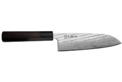 Couteau santoku 16,5cm japonais artisanal Wusaki Kuronawa G3 damas