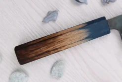 Couteau santoku 16,5cm japonais artisanal Yoshihiro Rugged Black