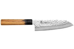 Couteau santoku 17cm japonais Sakai Takayuki Kashi Urushi VG10 damas