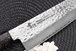 Couteau santoku 17cm japonais Sakai Takayuki Kashi Urushi VG10 damas