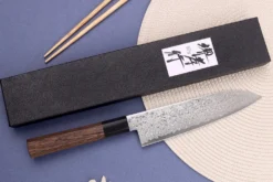 Couteau santoku 18cm japonais Sakai Takayuki Ginga damas
