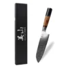 Couteau santoku 17cm Kutoyama damas nid d'abeille
