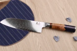 Couteau santoku 17cm Kutoyama damas nid d'abeille