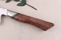 Couteau santoku 18cm Ryda Knives A-30 San Maï et manche en noyer