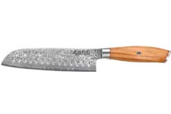 Couteau santoku 18cm Wusaki Fujiko 10CR damas