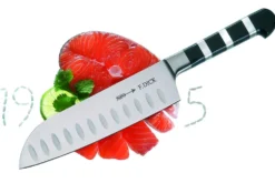 Couteau santoku forgé DICK 1905 lame alvéolée 18cm manche design