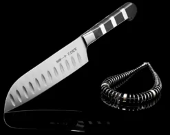 Couteau santoku forgé DICK 1905 lame alvéolée 18cm manche design