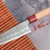 Couteau santoku japonais artisanal Tsunehisa Aogami Super martelé 16,5cm