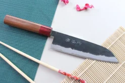 Couteau santoku japonais artisanal Wusaki Yuzo BS2 17cm