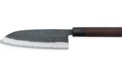 Couteau santoku japonais artisanal Nishida Shirogami 18cm
